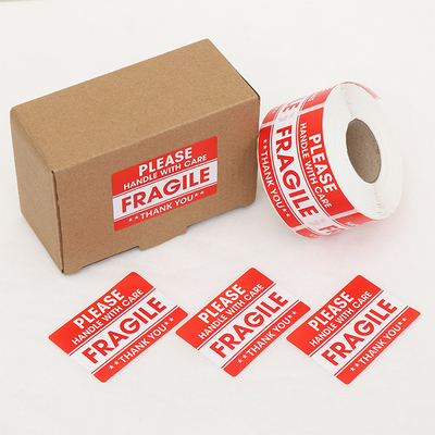 Хрупкая предупреждающая наклейка из ПВХ для упаковки, осторожного обращения и безопасной доставки