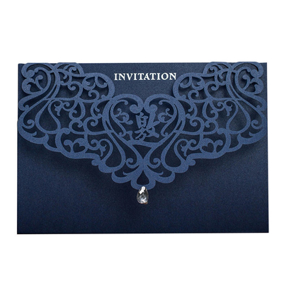 Изготовленные на заказ голубые конверты подарочной карты приглашения на свадьбу для карт 5кс7