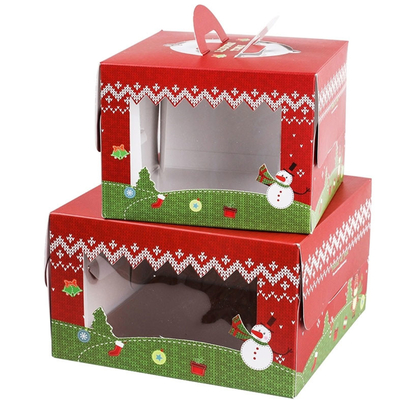 Персонализированная подарочная коробка Xmas печатания CYMK для конфеты 600gsm рождественского торта сладкой