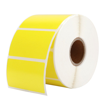 Стикер 58мм изготовленного на заказ желтого термального рулона бумаги штрихкода слипчивый