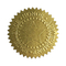Выбитое сусальное золото стикеров шестерни круга фольги для наград сертификатов
