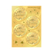 Логотип стикера уплотнения конверта металлического сусального золота выбивая изготовленный на заказ