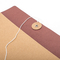 Гассет Брауна К4 покрывает сумку для документов из крафт-бумаги с закрытием кнопки