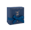 Коробка одежды одежды подарочной коробки роскошного дизайна голубой рифленой коробки упаковывая