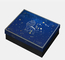 Коробка одежды одежды подарочной коробки роскошного дизайна голубой рифленой коробки упаковывая