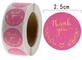 Круг Pantone Rose Pink Static Circle Спасибо Наклейки Печатные этикетки для вашего бизнеса